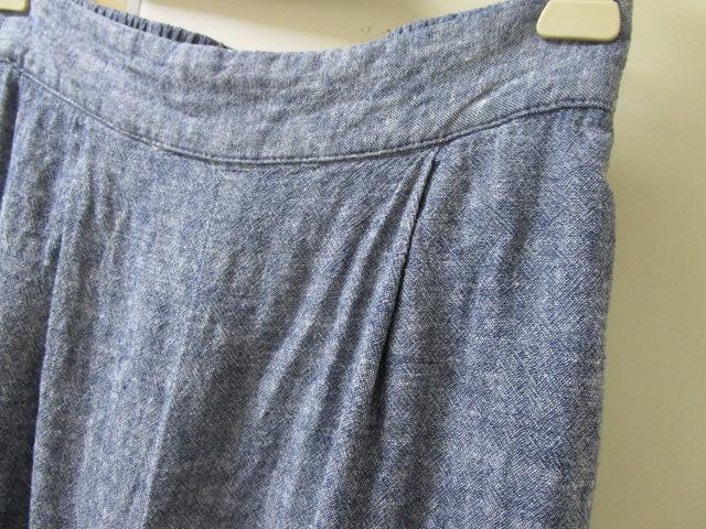 ハニーズ グラシア 麻混 ワイドパンツ スカンツ ブルー M 160/64A の写真2