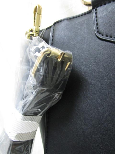 未使用タグ付き OFUON オフオン 2WAY ショルダー/ハンドバッグ 黒 合皮 の写真3