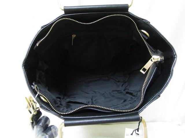 未使用タグ付き OFUON オフオン 2WAY ショルダー/ハンドバッグ 黒 合皮 の写真4