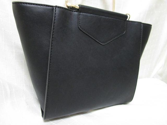 未使用タグ付き OFUON オフオン 2WAY ショルダー/ハンドバッグ 黒 合皮 の写真5
