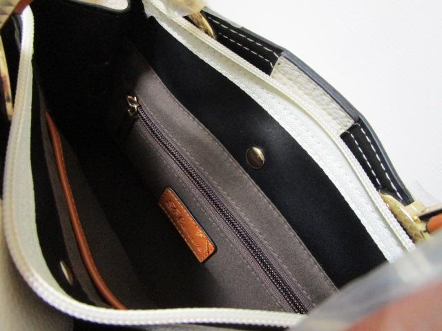 ���g�p ���^�O�t�� �t���[���_�� Fleur KOBE JAPAN 2WAY�n���h�o�b�O 3�� �I�t�z���C�g �^�b�Z���̃`���[���t�� �̎ʐ^7