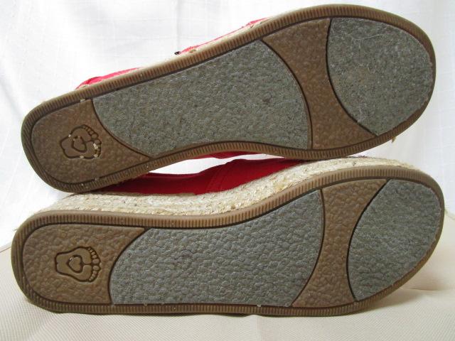 Skechers スケッチャーズ 34096 BOBS 赤 エスパドリーユ風スリッポン 22cm 中古 の写真4