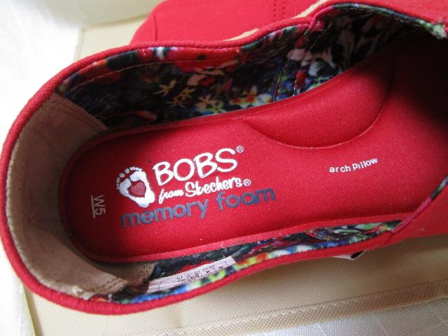 Skechers スケッチャーズ 34096 BOBS 赤 エスパドリーユ風スリッポン 22cm 中古 の写真5