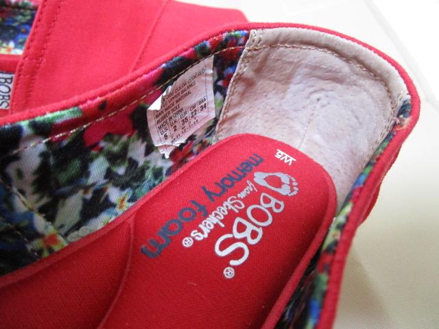 Skechers スケッチャーズ 34096 BOBS 赤 エスパドリーユ風スリッポン 22cm 中古 の写真7