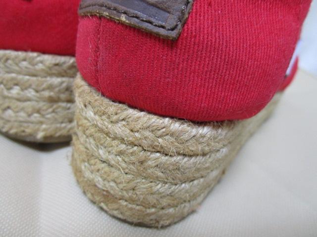 Skechers スケッチャーズ 34096 BOBS 赤 エスパドリーユ風スリッポン 22cm 中古 の写真9