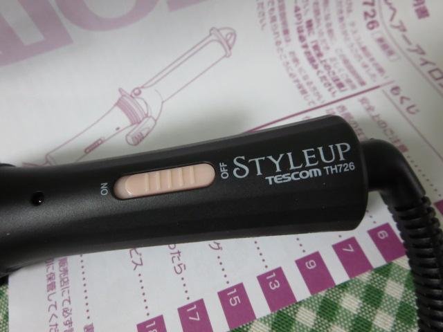 TESCOMテスコム カールヘアーアイロン TH726 ブラック 海外対応 の写真4