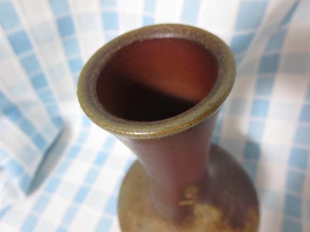 焼き締め細首花瓶 φ11×22cm の写真4