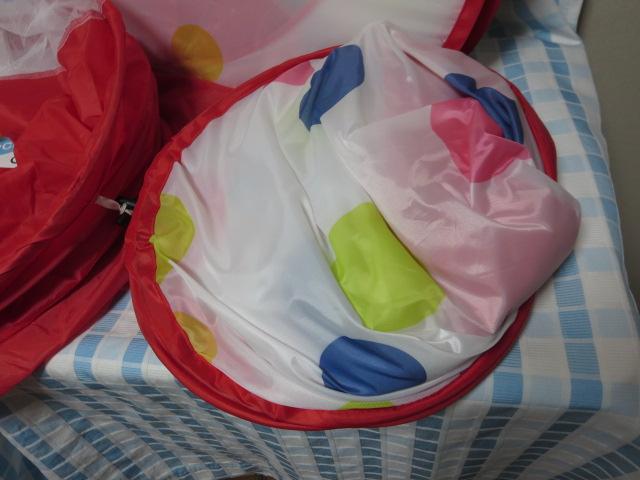 大きなボールテント Red Polka Dot トンネル付き 3点セット 難あり の写真3