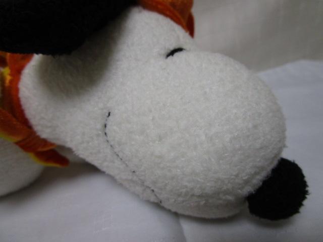 中古 スヌーピー USJ ぬいぐるみ ハッピーハロウィン パンプキンマント 26cm の写真3