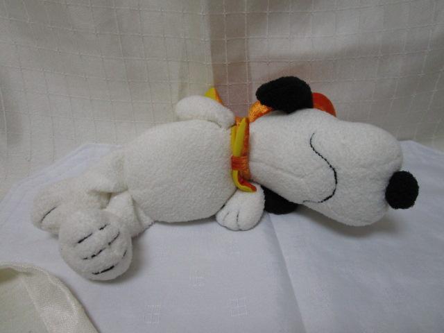 中古 スヌーピー USJ ぬいぐるみ ハッピーハロウィン パンプキンマント 26cm の写真7