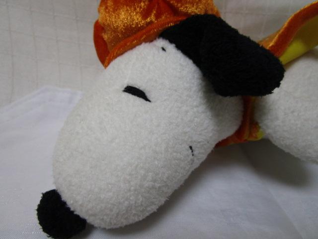 中古 スヌーピー USJ ぬいぐるみ ハッピーハロウィン パンプキンマント 26cm の写真8