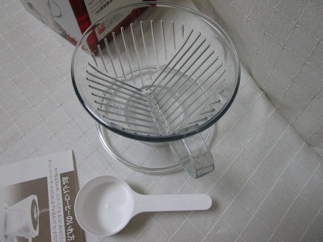 未使用 102-DL Kalita(カリタ) コーヒードリッパー※つば広タイプ 2～4人用 AS樹脂製 計量スプーン付き の写真3