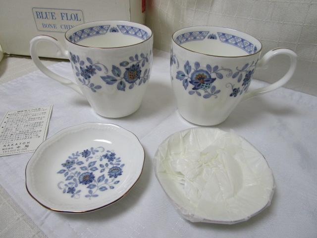 TS95-3 BLUE FLOL BONE CHINA yA[}OJbv Mt Nakatho japan  ̎ʐ^1