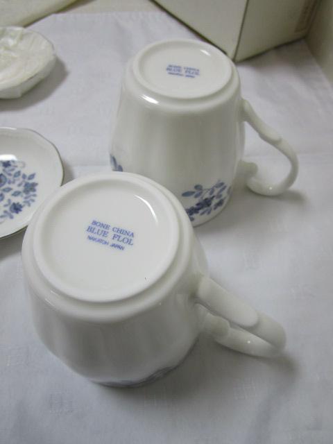 TS95-3 BLUE FLOL BONE CHINA yA[}OJbv Mt Nakatho japan  ̎ʐ^6