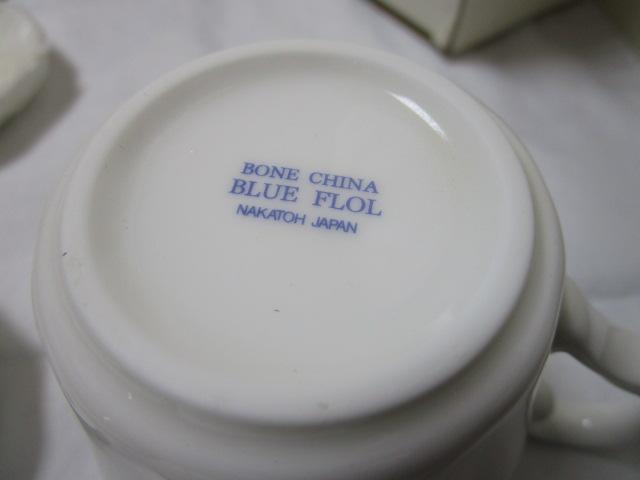 TS95-3 BLUE FLOL BONE CHINA yA[}OJbv Mt Nakatho japan  ̎ʐ^7